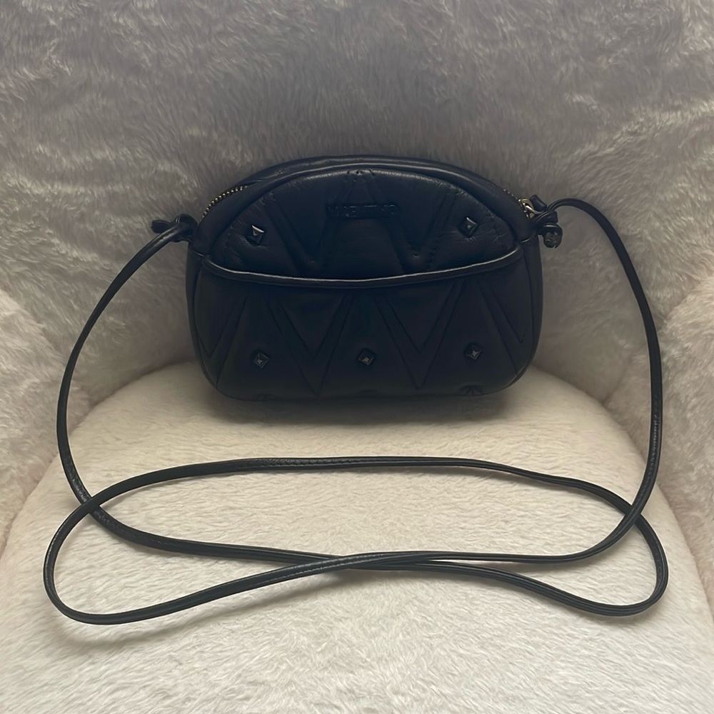 Mario Valentino Quilted Black Cross Body Bag